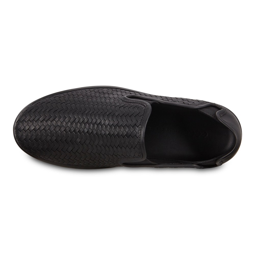 ECCO Mens Slip On Black - Soft 8 Sneakers - RJG-703469